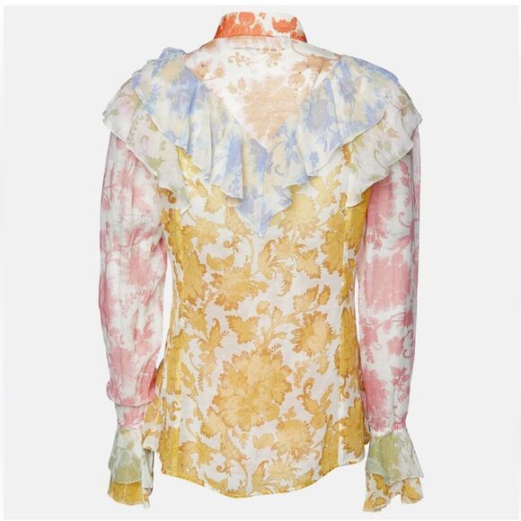 Zimmermann post card colored button blouse - Picture 3 of 8
